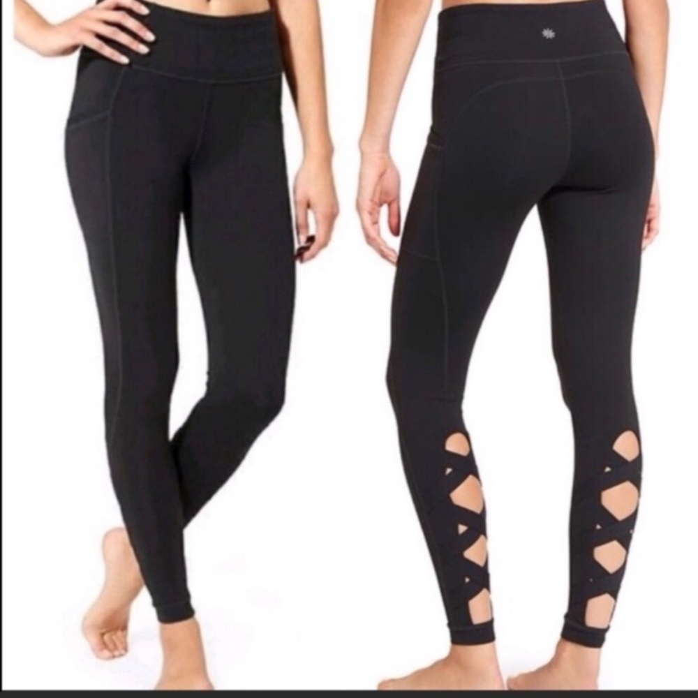 Athleta High Rise Chatarunga Criss Cross Leggings